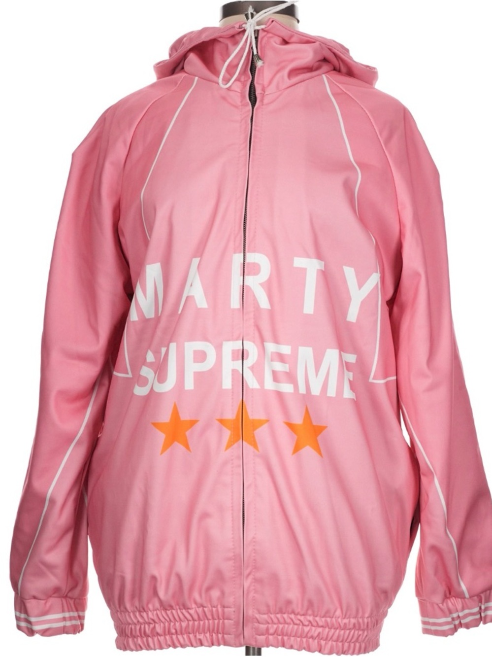 Pink 'Marty Supreme' Graphic Windbreaker Jacket